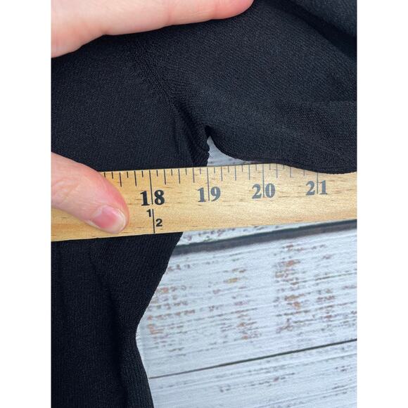 Talbots Vintage Long Sleeve Top Embroidery Italian Yarn Small Black Boho Western - Picture 7 of 8